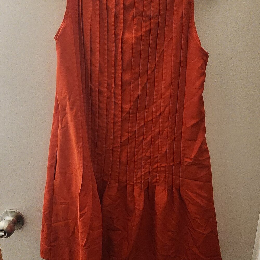 Ralph Lauren Black Label No Sleeve Piano Pleats Dress Cabana Pockets Sz 6 - Picture 2 of 4